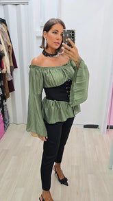 CAMICIA ELETTRA  VERDE